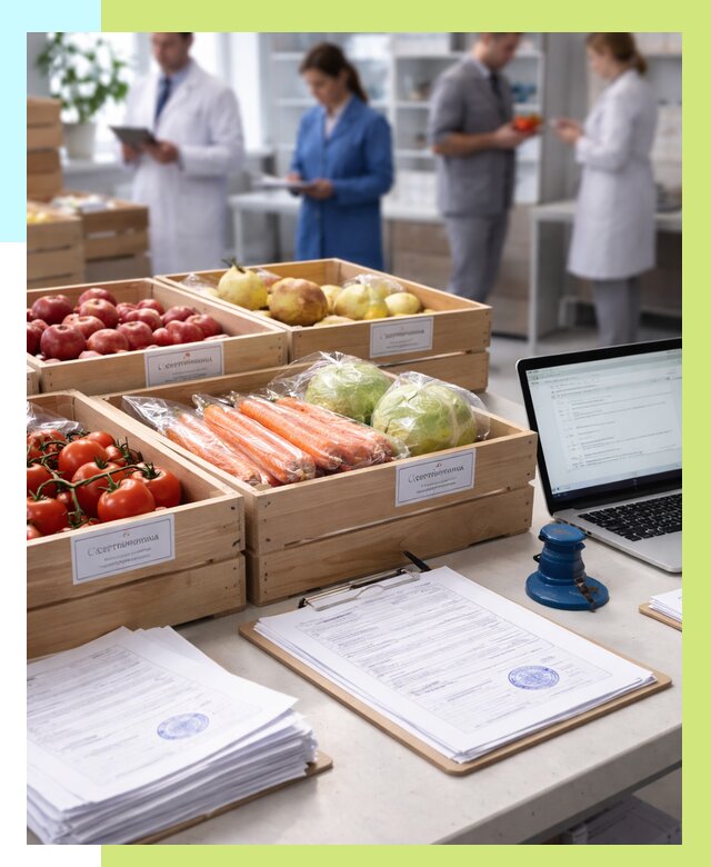 Сертификация овощей и фруктов в Казани от 9024 р. | Алешин-Кзн