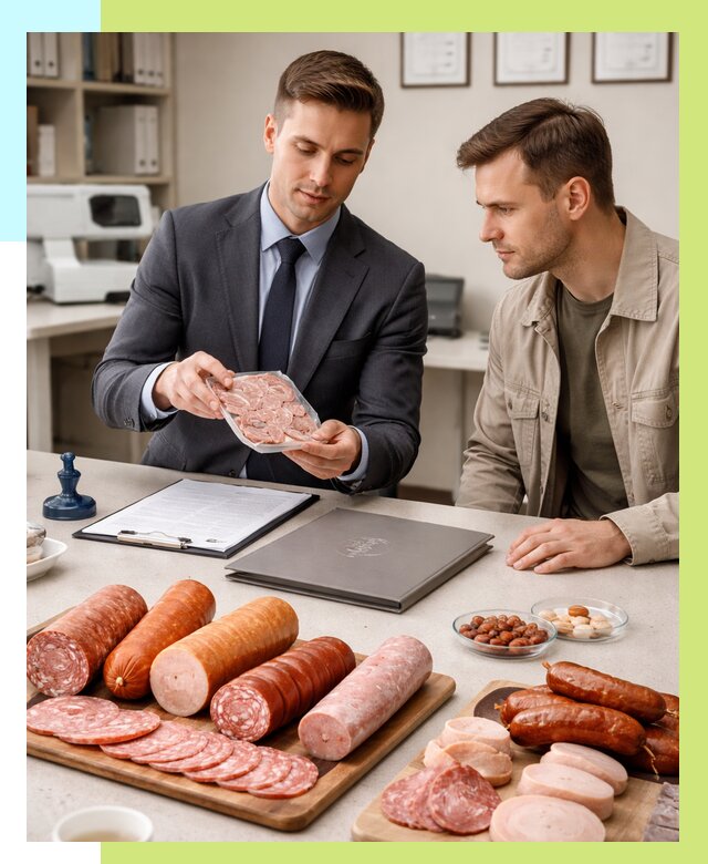 Сертификация колбасных изделий в Казани от 7963 р. | Алешин-Кзн