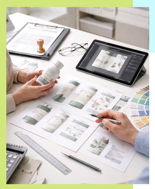 Профессиональная разработка дизайна и текста этикетки продукции в Казани