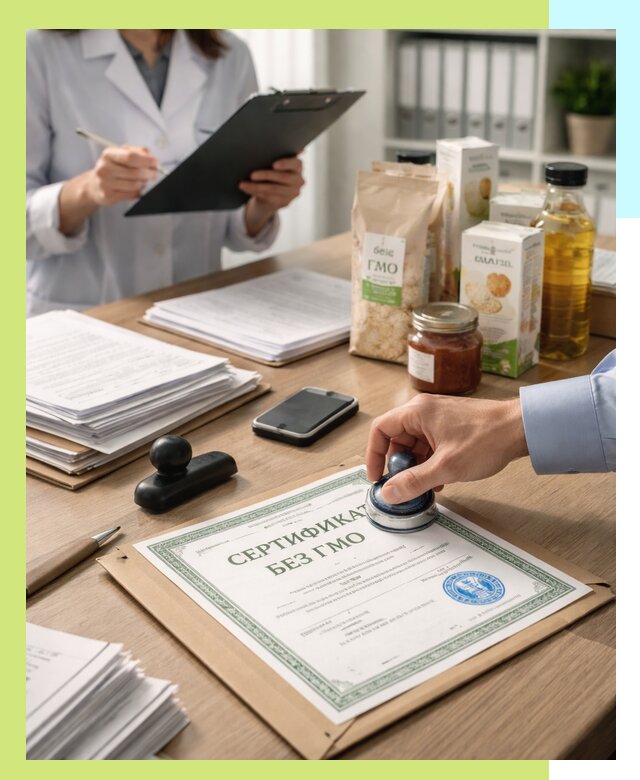 Получение сертификата Без ГМО для продукции в Казани